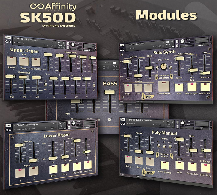 Affinity Harmonics - Yamaha SK50D Kontakt Instruments Software GUI Artwork