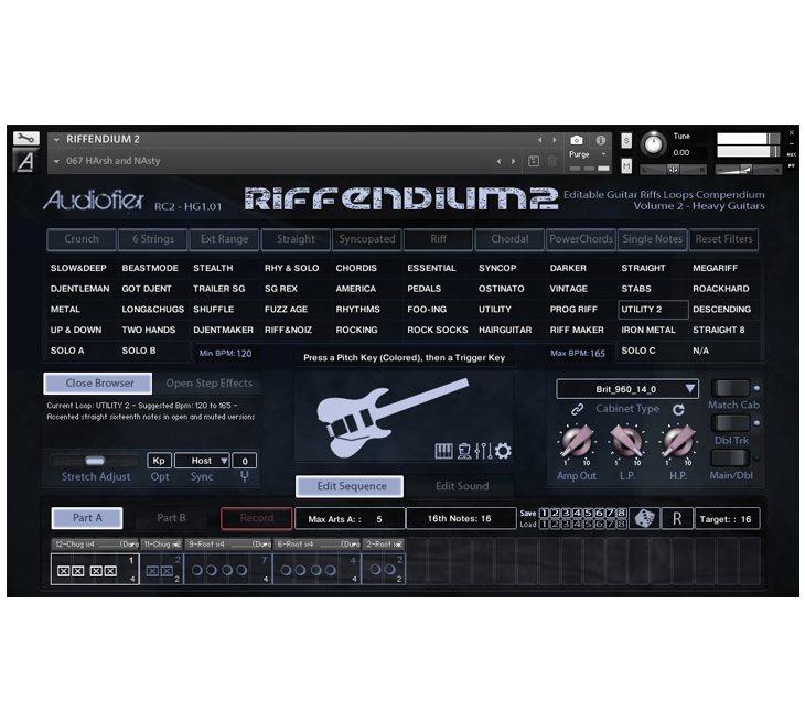 Audiofier - Riffendium 2 Kontakt Instruments Software GUI Artwork