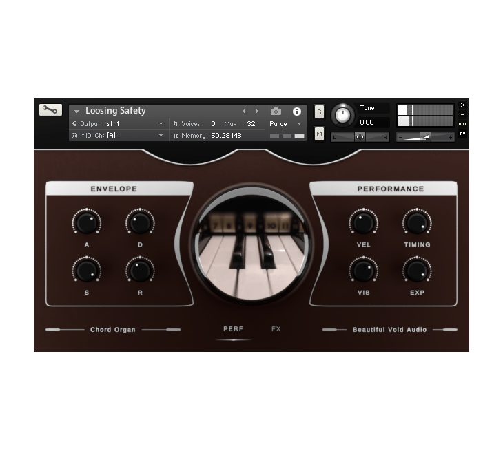 Beautiful Void Audio - Chord Organ Kontakt Instruments Software GUI Artwork