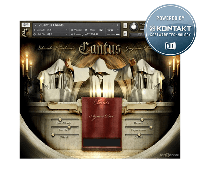 Best Service - Cantus Kontakt Instruments Software GUI Artwork