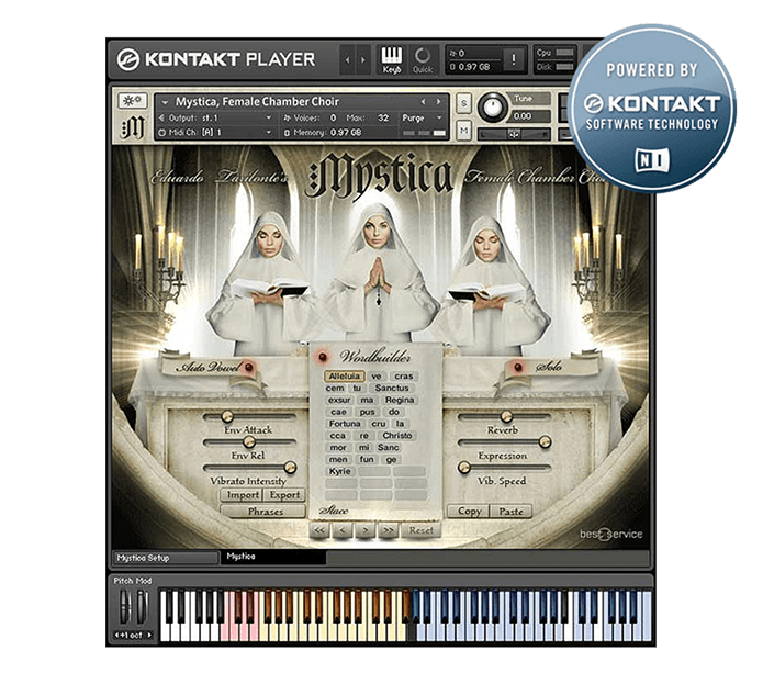 Best Service - Mystica Kontakt Instruments Software GUI Artwork