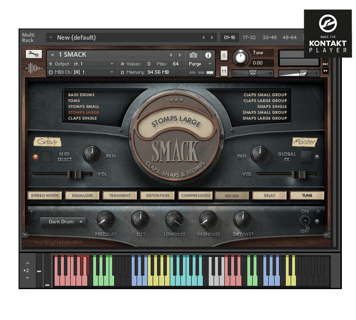 Big Fish Audio - Smack: Claps, Snaps and Stomps Kontakt Instruments Software GUI Artwork