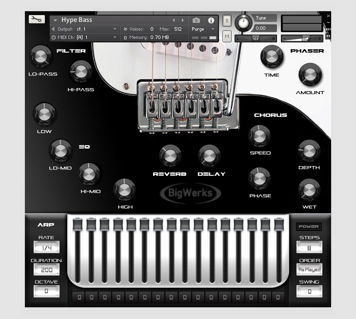 BigWerks - Pure Analog Guitars Kontakt Instruments Software GUI Artwork