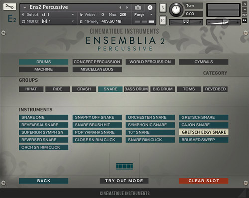 Cinematique Instruments - Ensemblia 2 - Percussive Screenshot 5
