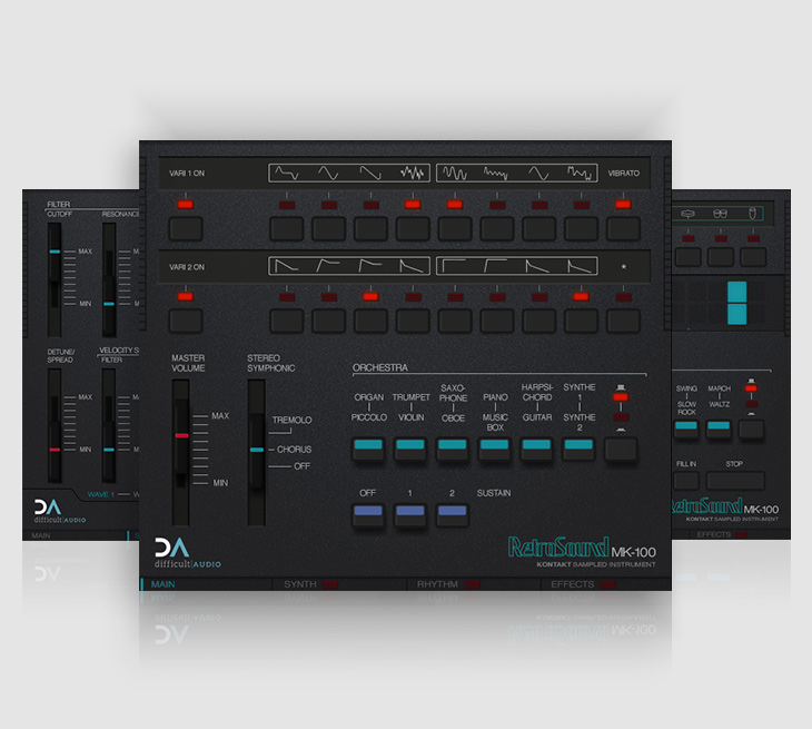 Difficult Audio - RetroSound MK-100 Kontakt Instruments Software GUI Artwork