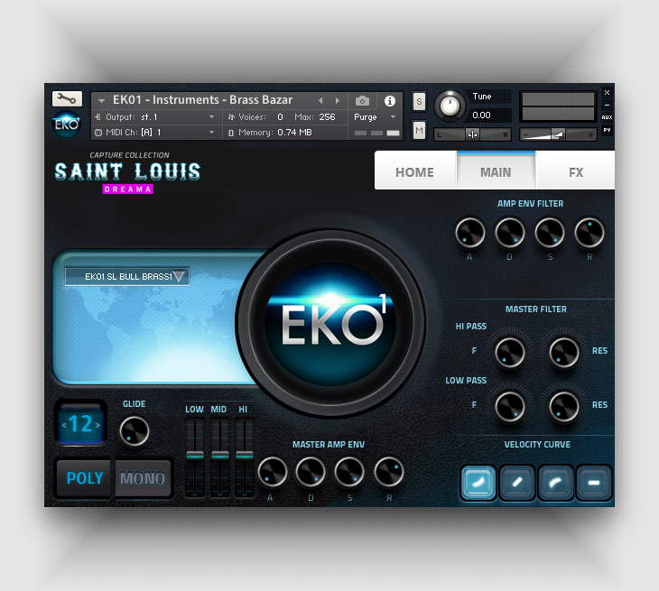 EKO1 - St Louis Dreama Kontakt Instruments Software GUI Artwork