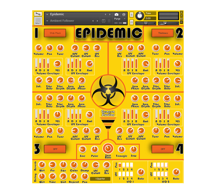 Genera Studios - Epidemic Kontakt Instruments Software GUI Artwork
