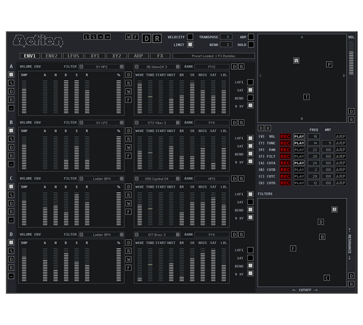 HG Sounds - Motion Kontakt Instruments Software GUI Artwork