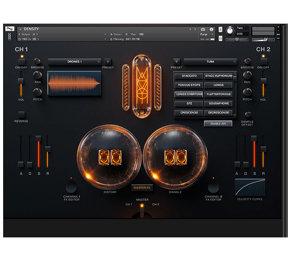 Mammoth Audio - Density Kontakt Instruments Software GUI Artwork