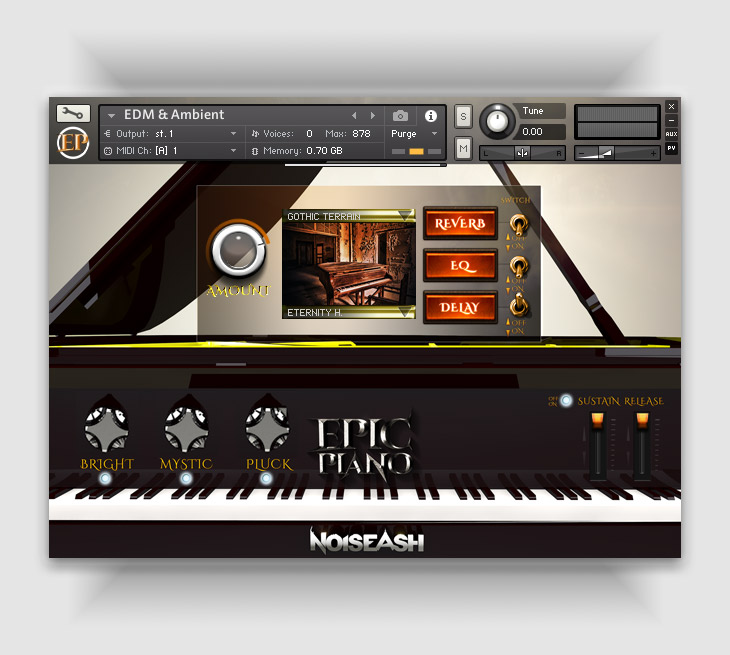 NoiseAsh Audio Tools - Epic Piano Kontakt Instruments Software GUI Artwork