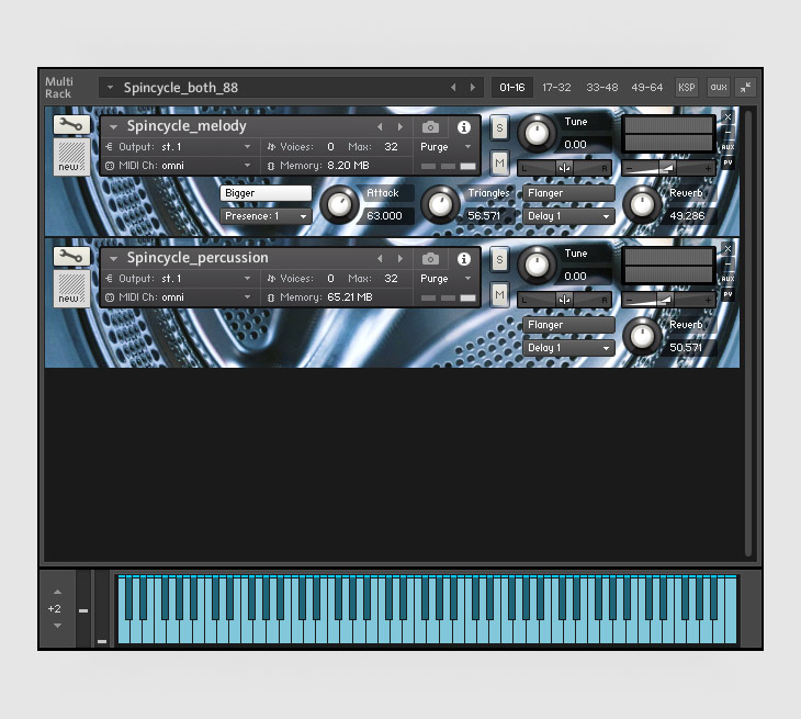 Noisy Michael - Spincycle Kontakt Instruments Software GUI Artwork