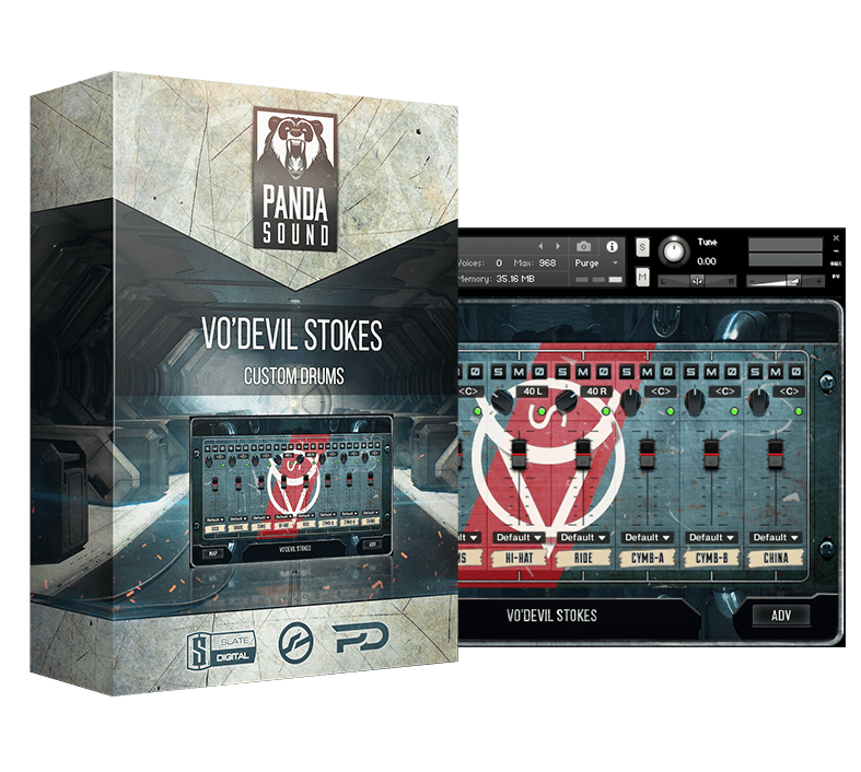 Panda Sound - Vo' Devil Stokes Kit Kontakt Instruments Software GUI Artwork