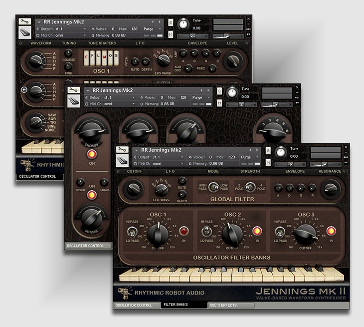 Rhythmic Robot - Jennings MKII Kontakt Instruments Software GUI Artwork