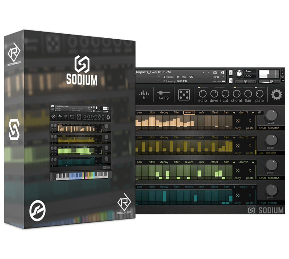 Rigid Audio - Sodium Kontakt Instruments Software GUI Artwork