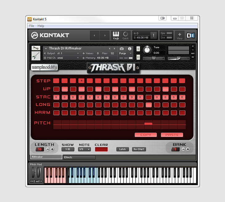 Sample Oddity - Thrash DI Kontakt Instruments Software GUI Artwork