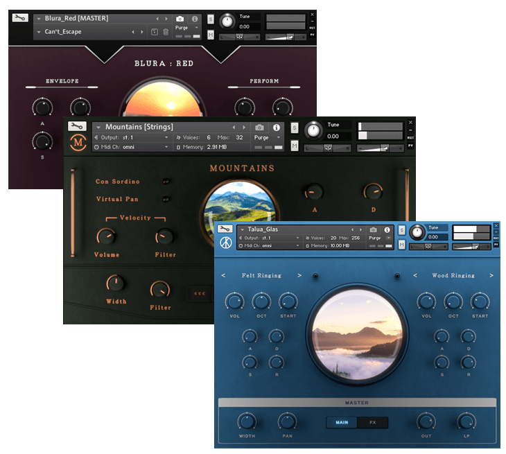 Sound Aesthetics Sampling - Lush Textures Bundle Kontakt Instruments Software GUI Artwork