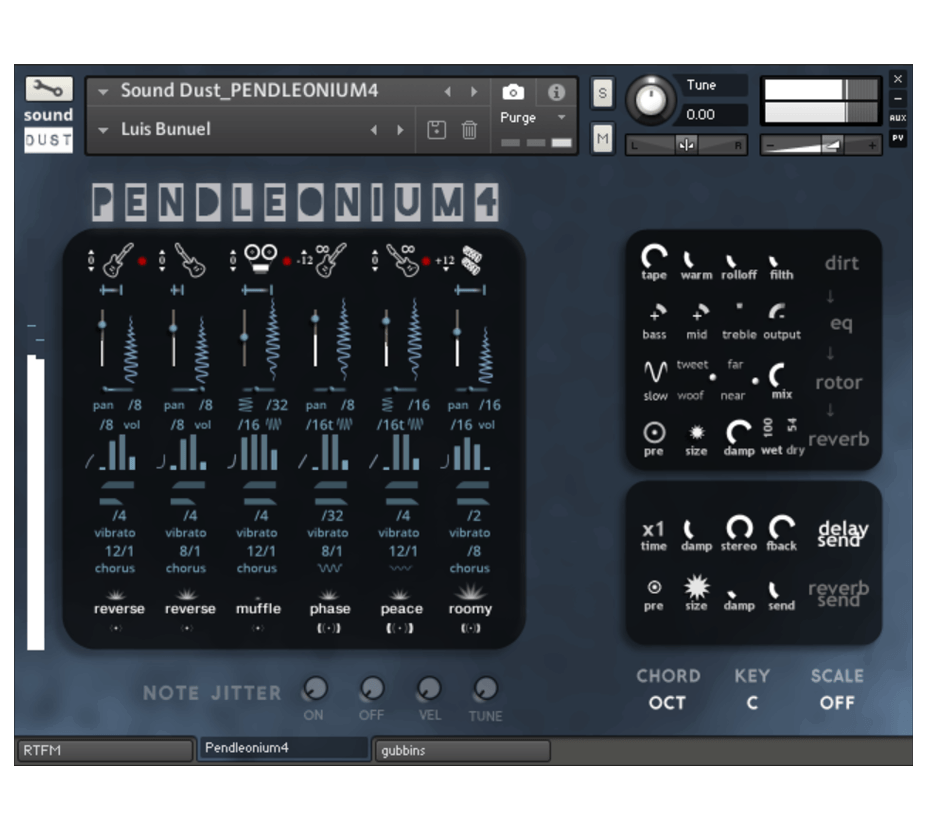 Sound Dust - Pendleonium4 Kontakt Instruments Software GUI Artwork