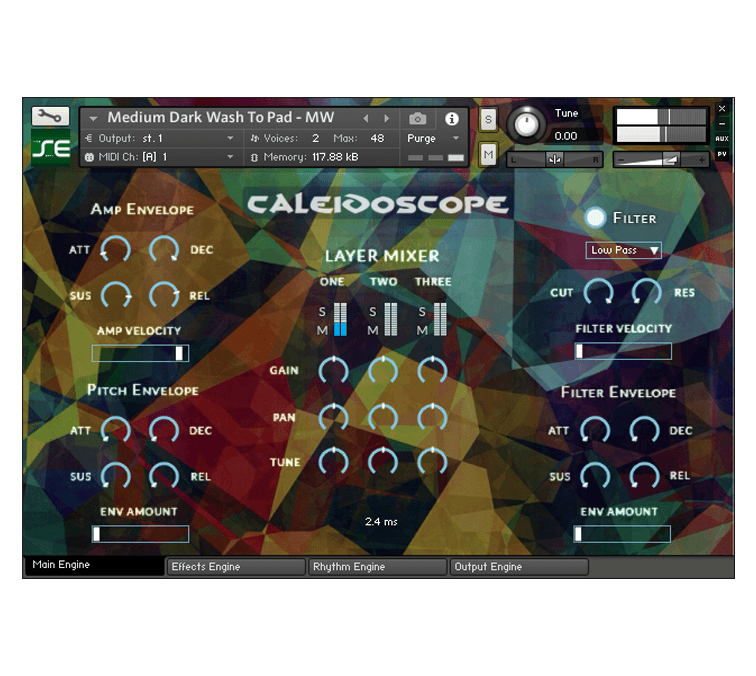 Soundethers - Caleidoscope Kontakt Instruments Software GUI Artwork