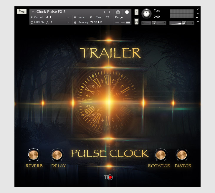 TH Studio - Trailer Pulse Clocks EFX Kontakt Instruments Software GUI Artwork