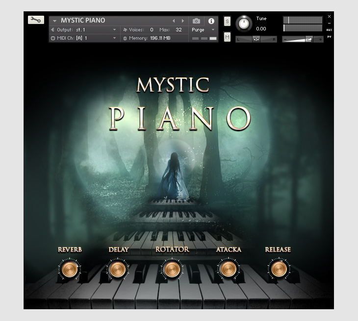 TH Studio - Mystic Piano Kontakt Instruments Software GUI Artwork