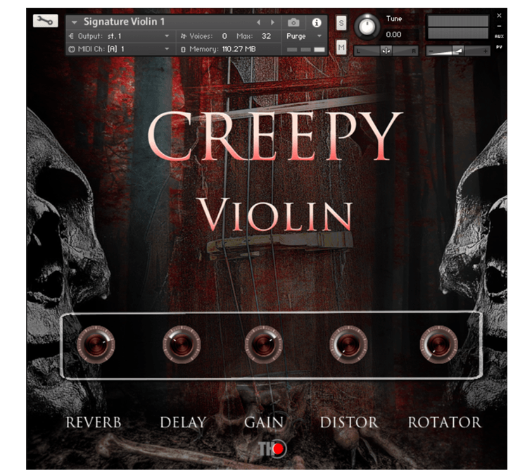 TH Studio - Creepy Violin Kontakt Instruments Software GUI Artwork