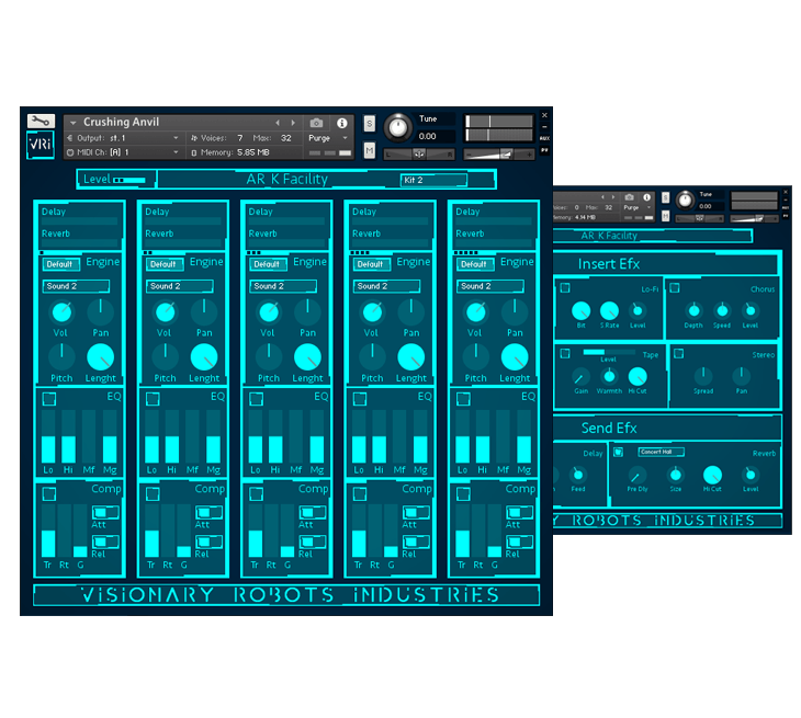 Visionary Robots Industries - ARK Facility - Level 2 Kontakt Instruments Software GUI Artwork