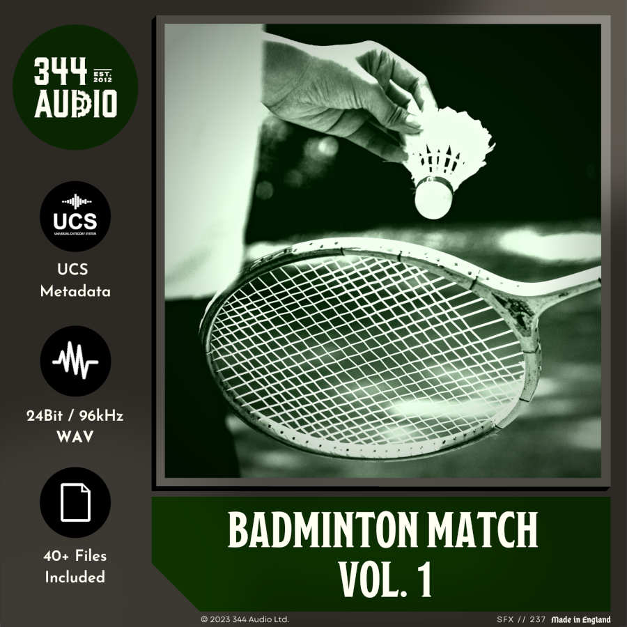 344 SFX - Badminton Match Vol. 1 Sample Packs Software GUI Artwork