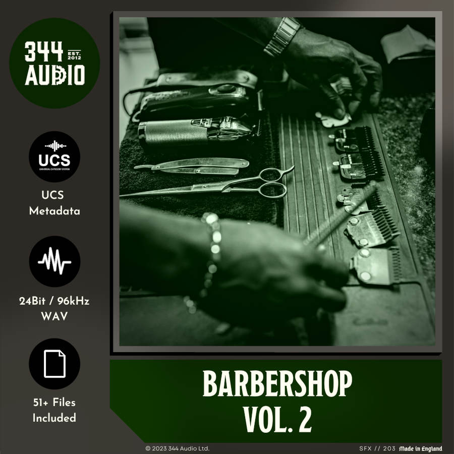 344 SFX - Barbershop Vol. 2 Sample Packs Software GUI Artwork