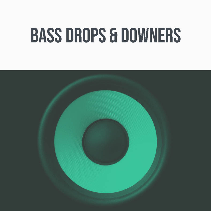 344 SFX - Bass Drops and Downers Sample Packs Software GUI Artwork
