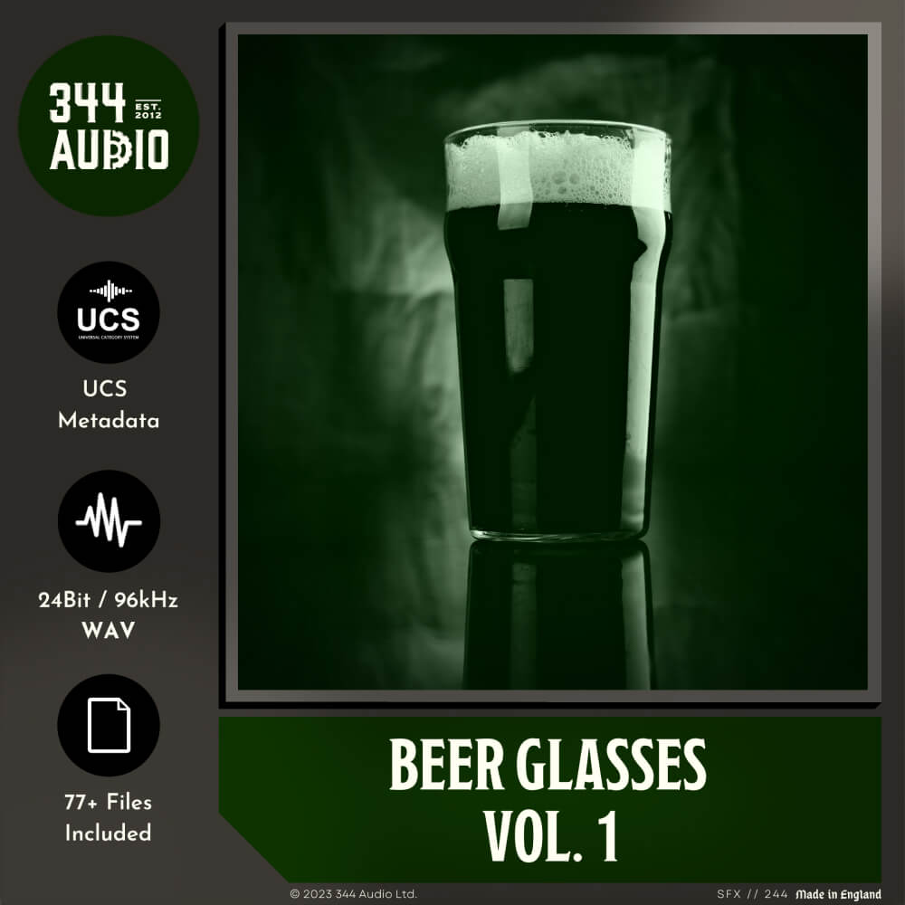 344 SFX - Beer Glasses Vol. 1 Sample Packs Software GUI Artwork
