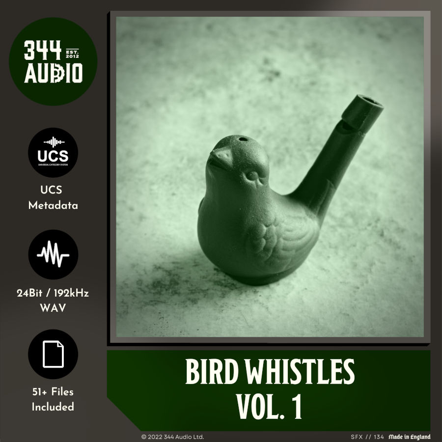 344 SFX - Bird Whistles Vol. 1 Sample Packs Software GUI Artwork