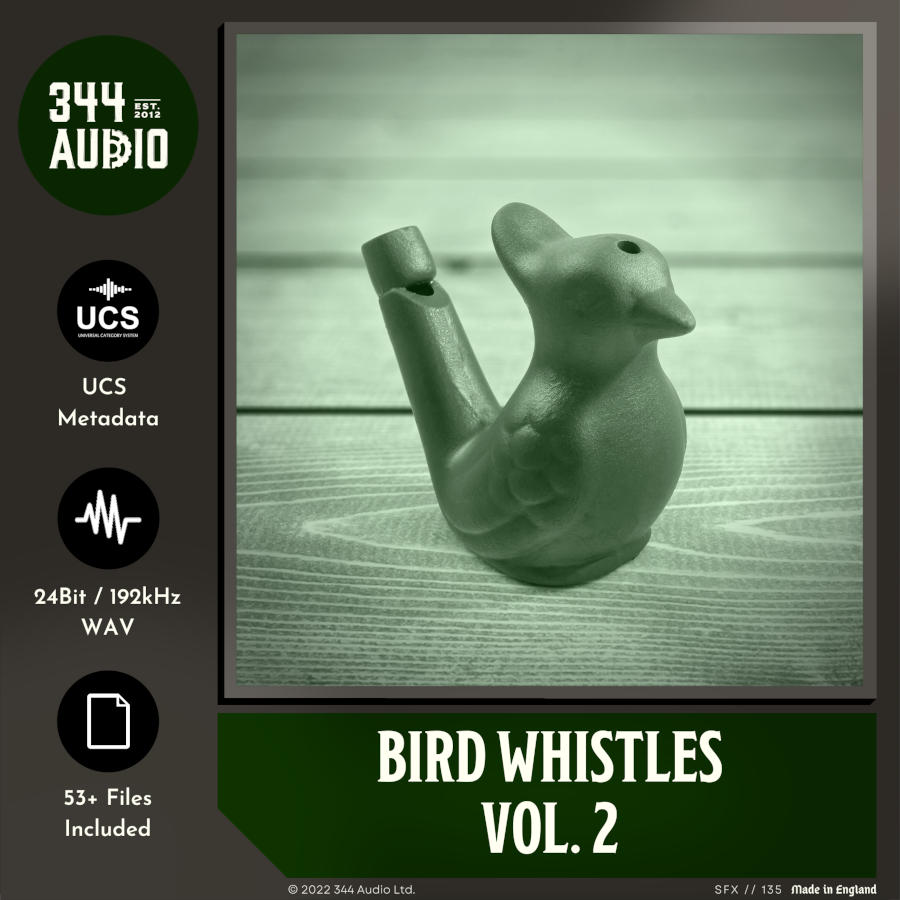 344 SFX - Bird Whistles Vol. 2 Sample Packs Software GUI Artwork