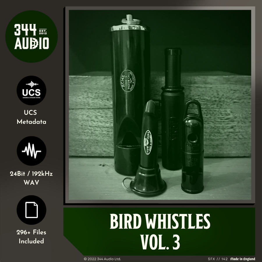 344 SFX - Bird Whistles Vol. 3 Sample Packs Software GUI Artwork
