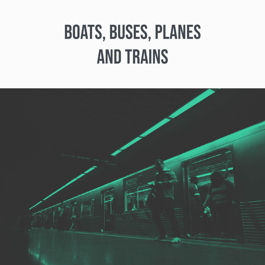 344 SFX - Boats, Buses, Trains And Planes Sample Packs Software GUI Artwork