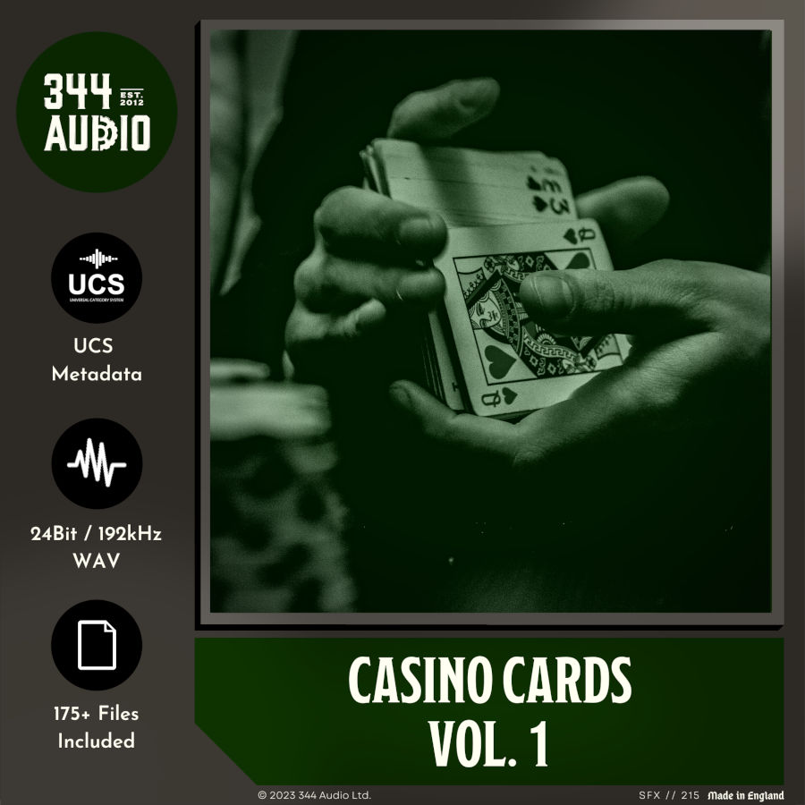 344 SFX - Casino Cards Vol. 1 Sample Packs Software GUI Artwork
