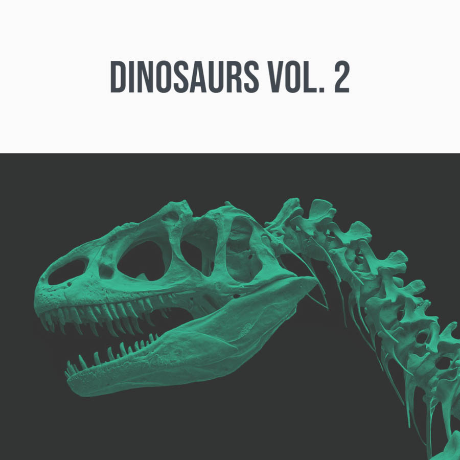 344 SFX - Dinosaurs Vol. 2 Sample Packs Software GUI Artwork