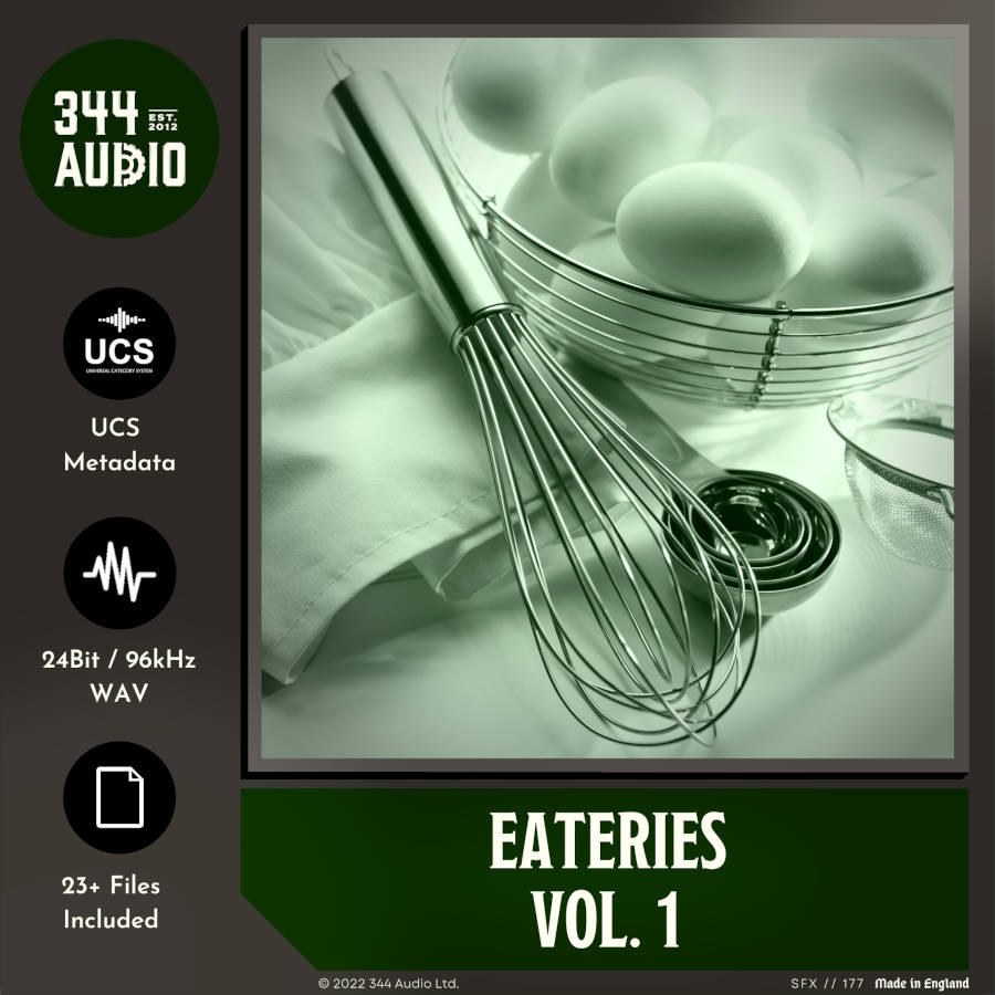 344 SFX - Eateries Vol. 1 Sample Packs Software GUI Artwork