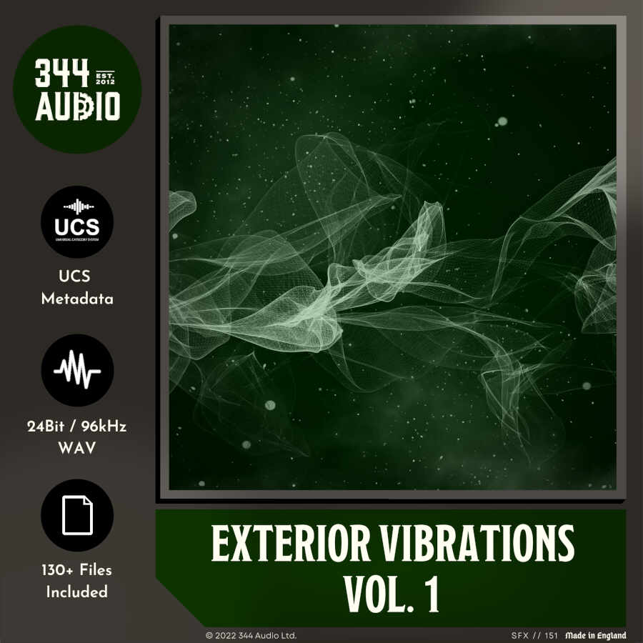 344 SFX - Exterior Vibrations Vol. 1 Sample Packs Software GUI Artwork