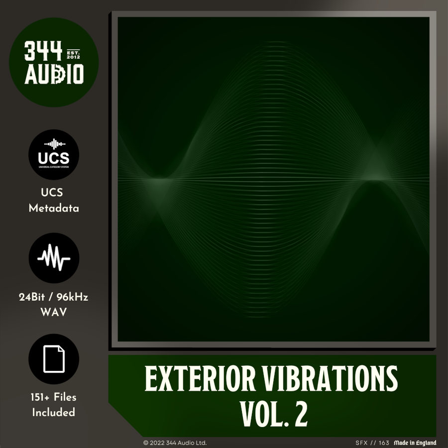 344 SFX - Exterior Vibrations Vol. 2 Sample Packs Software GUI Artwork