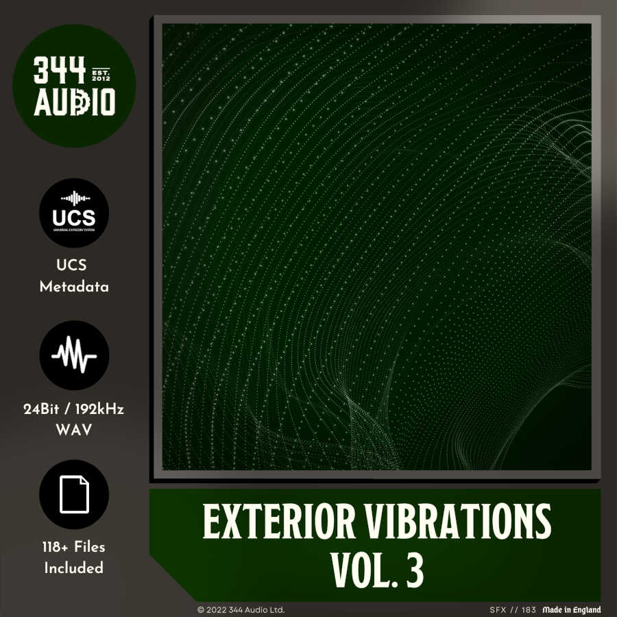 344 SFX - Exterior Vibrations Vol. 3 Sample Packs Software GUI Artwork