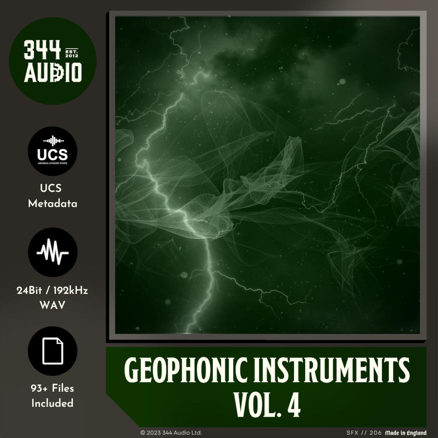 344 SFX - Geophonic Instruments Vol. 4 Sample Packs Software GUI Artwork