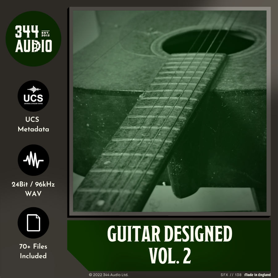 344 SFX - Guitar Designed Vol. 2 Sample Packs Software GUI Artwork