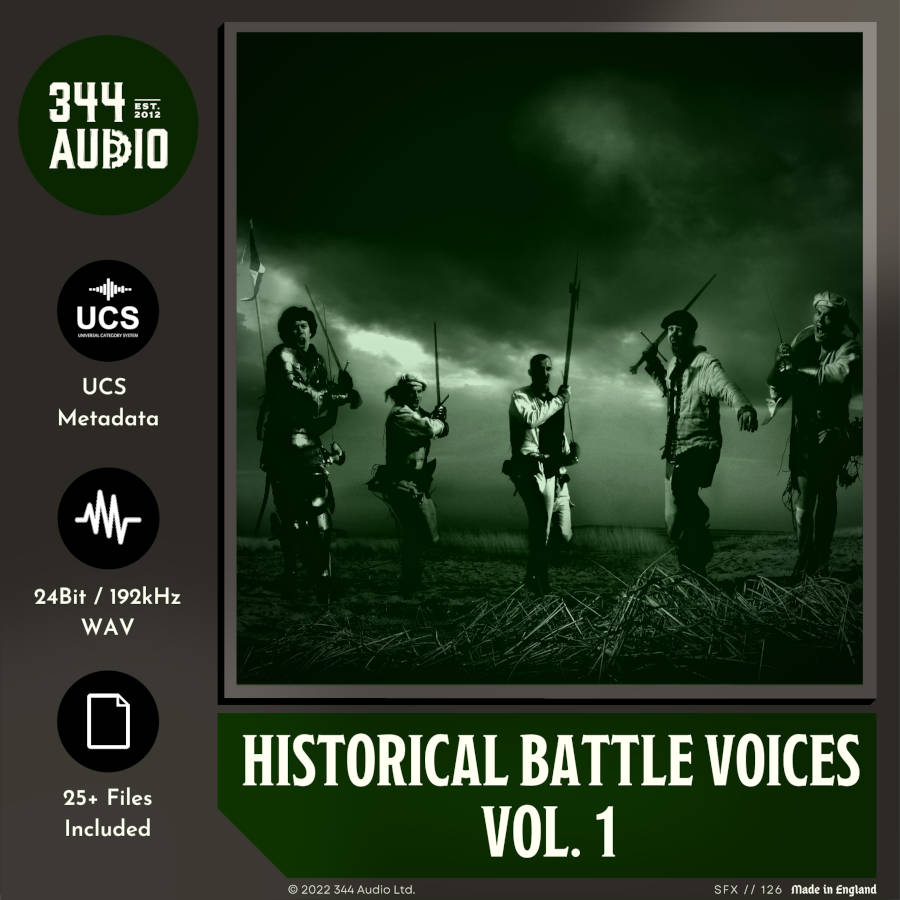 344 SFX - Historical Battle Voices Sample Packs Software GUI Artwork