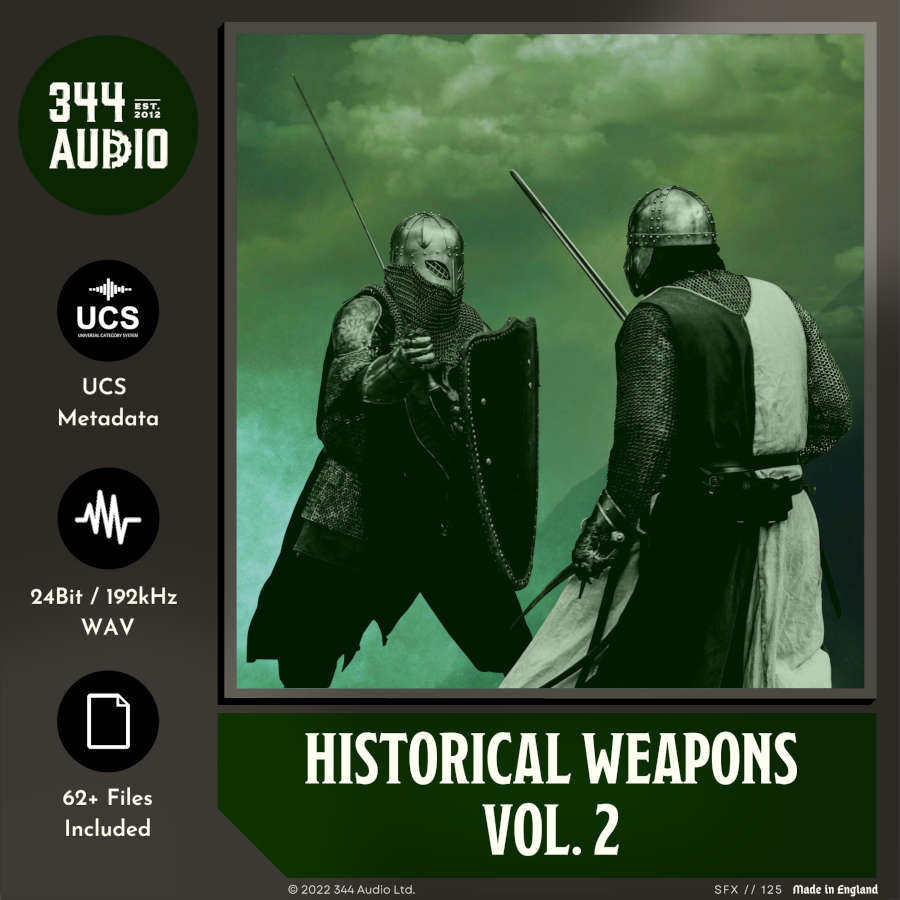 344 SFX - Historical Weapons Vol. 2 Sample Packs Software GUI Artwork