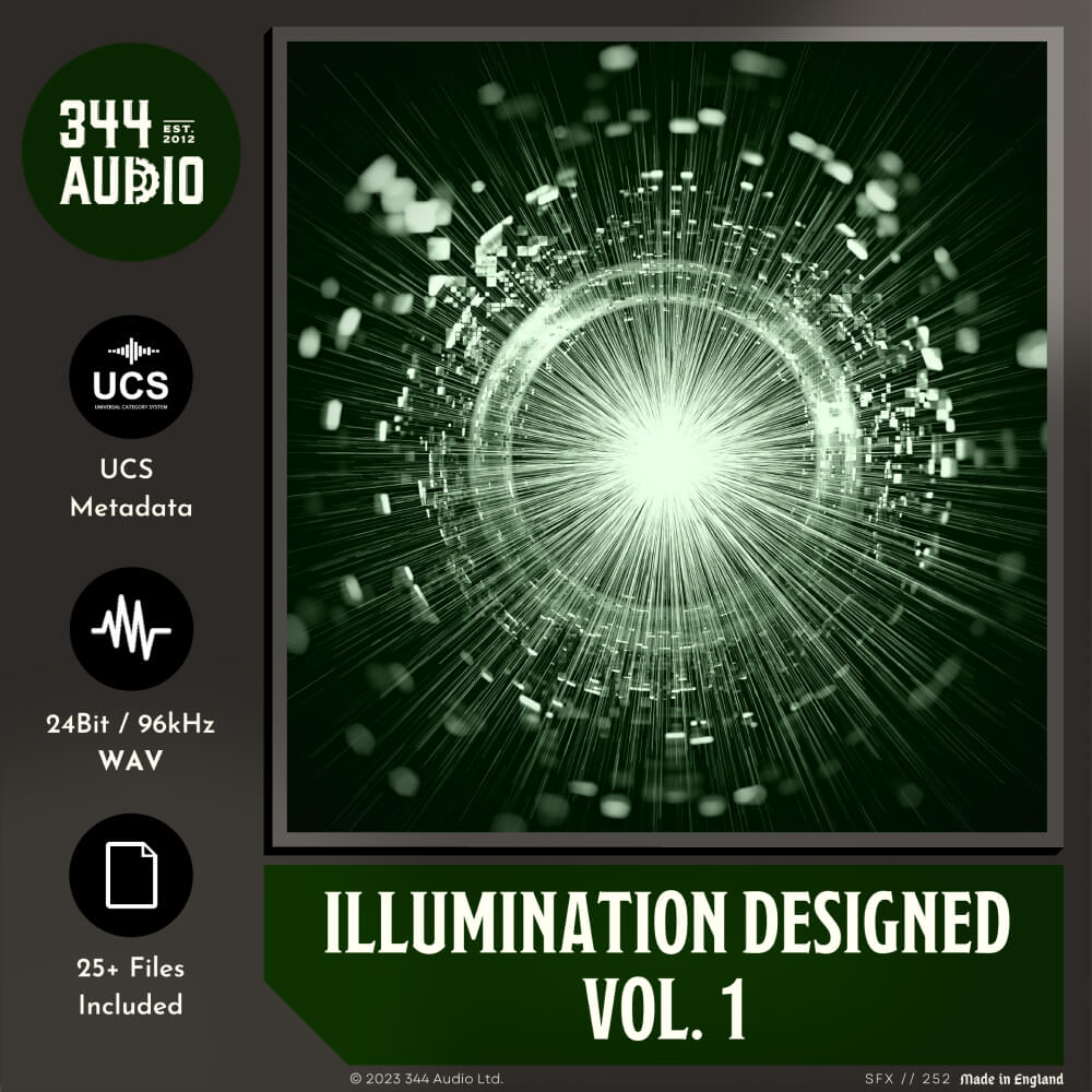 344 SFX - Illumination Designed Vol. 1 Sample Packs Software GUI Artwork
