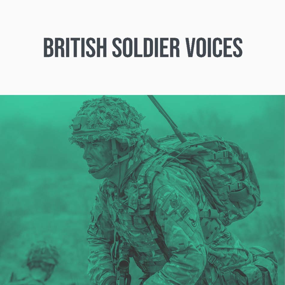 344 SFX - British Soldier Voices Sample Packs Software GUI Artwork