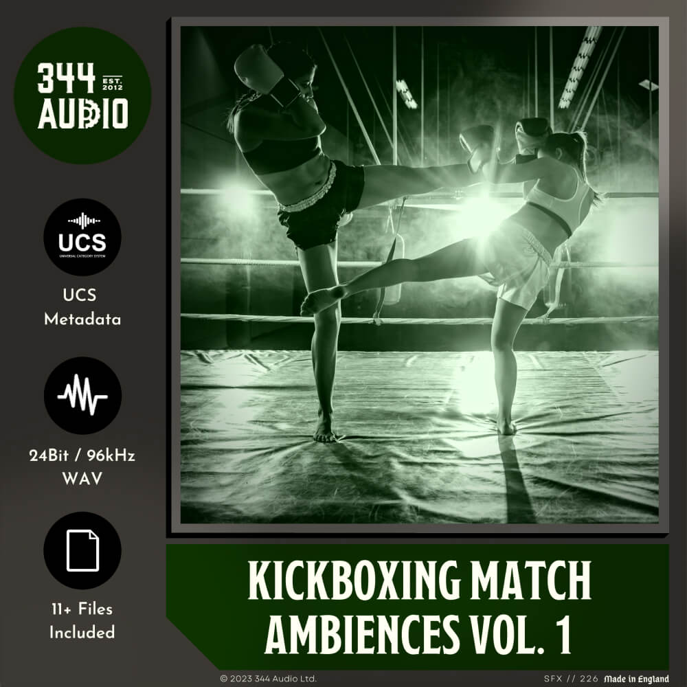 344 SFX - Kickboxing Match Ambiences Vol. 1 Sample Packs Software GUI Artwork