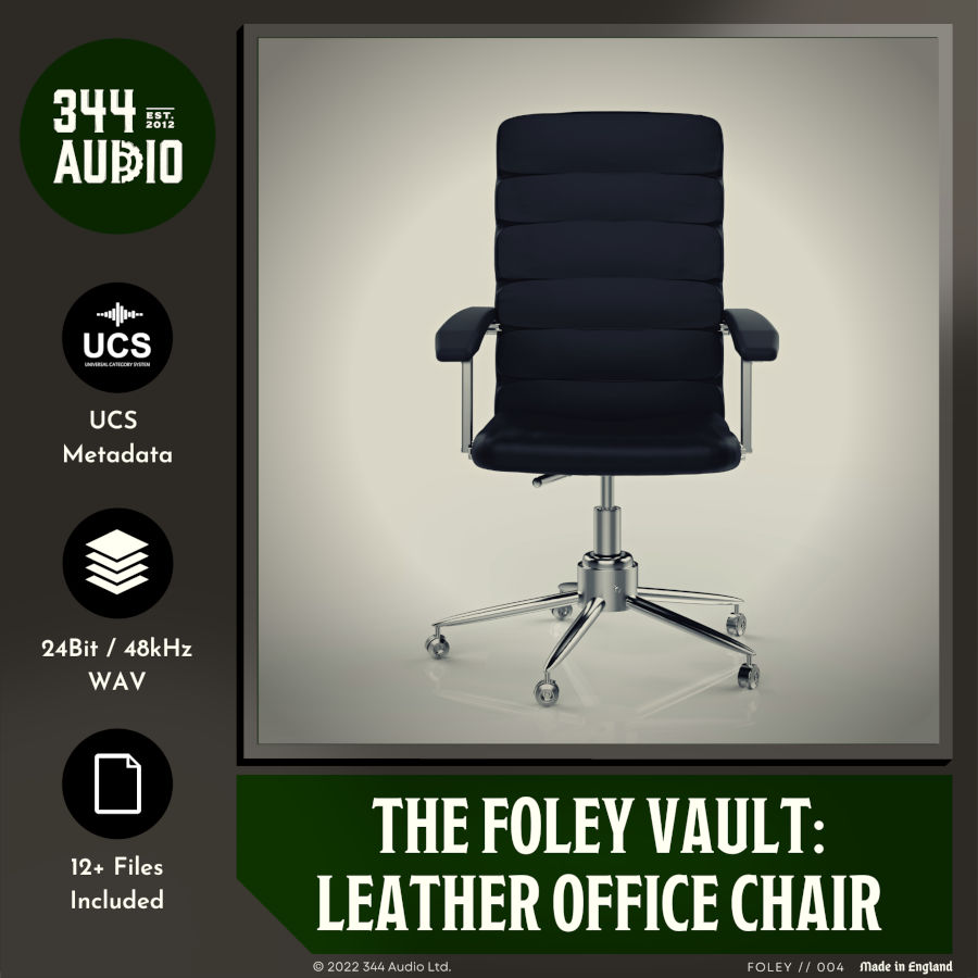 344 SFX - The Foley Vault: Leather Office Chair Sample Packs Software GUI Artwork