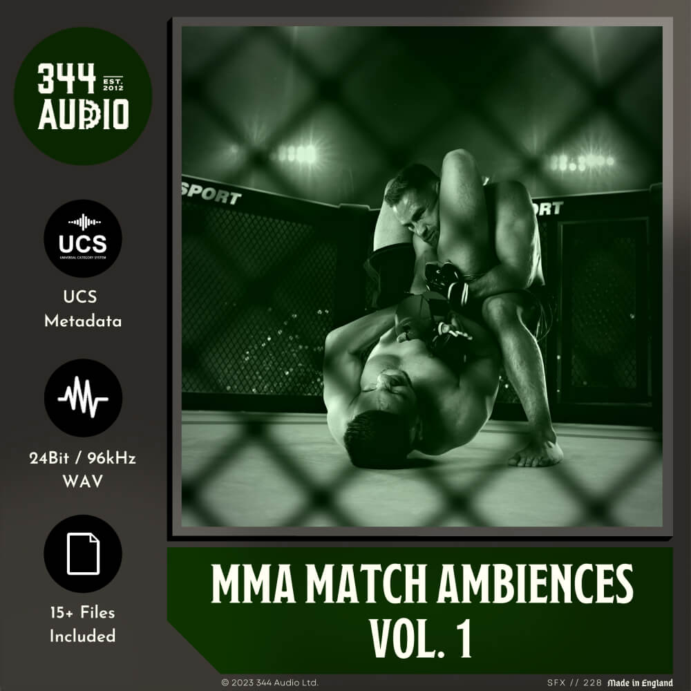 344 SFX - MMA Match Ambiences Vol. 1 Sample Packs Software GUI Artwork