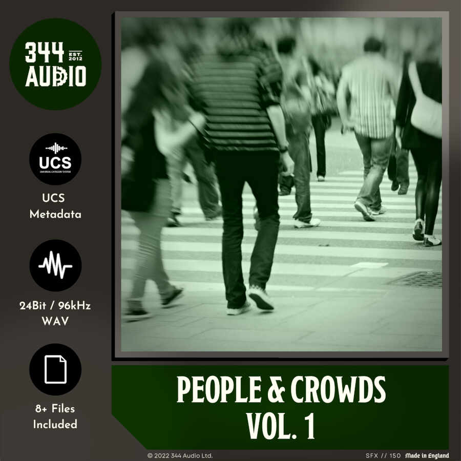 344 SFX - People & Crowds Vol. 1 Sample Packs Software GUI Artwork